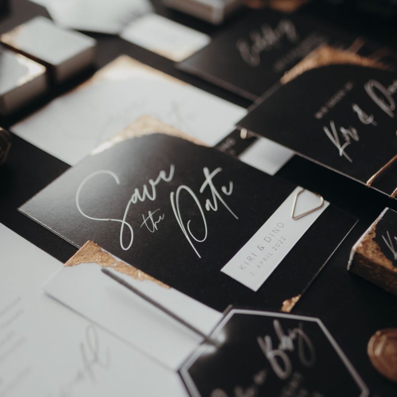 Weddingplaner in stuttgart und Umgebung, papeterie schwarz weiss kupfer. Hochzeit planen. Braut.